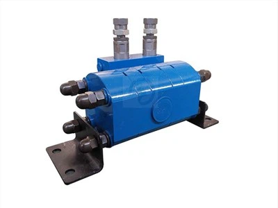 1 inlet 2 outlet pembagi aliran gir besi cor